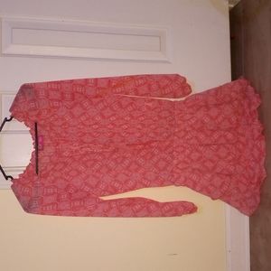 Macbeth Collections Dress, Size S, Pink/White